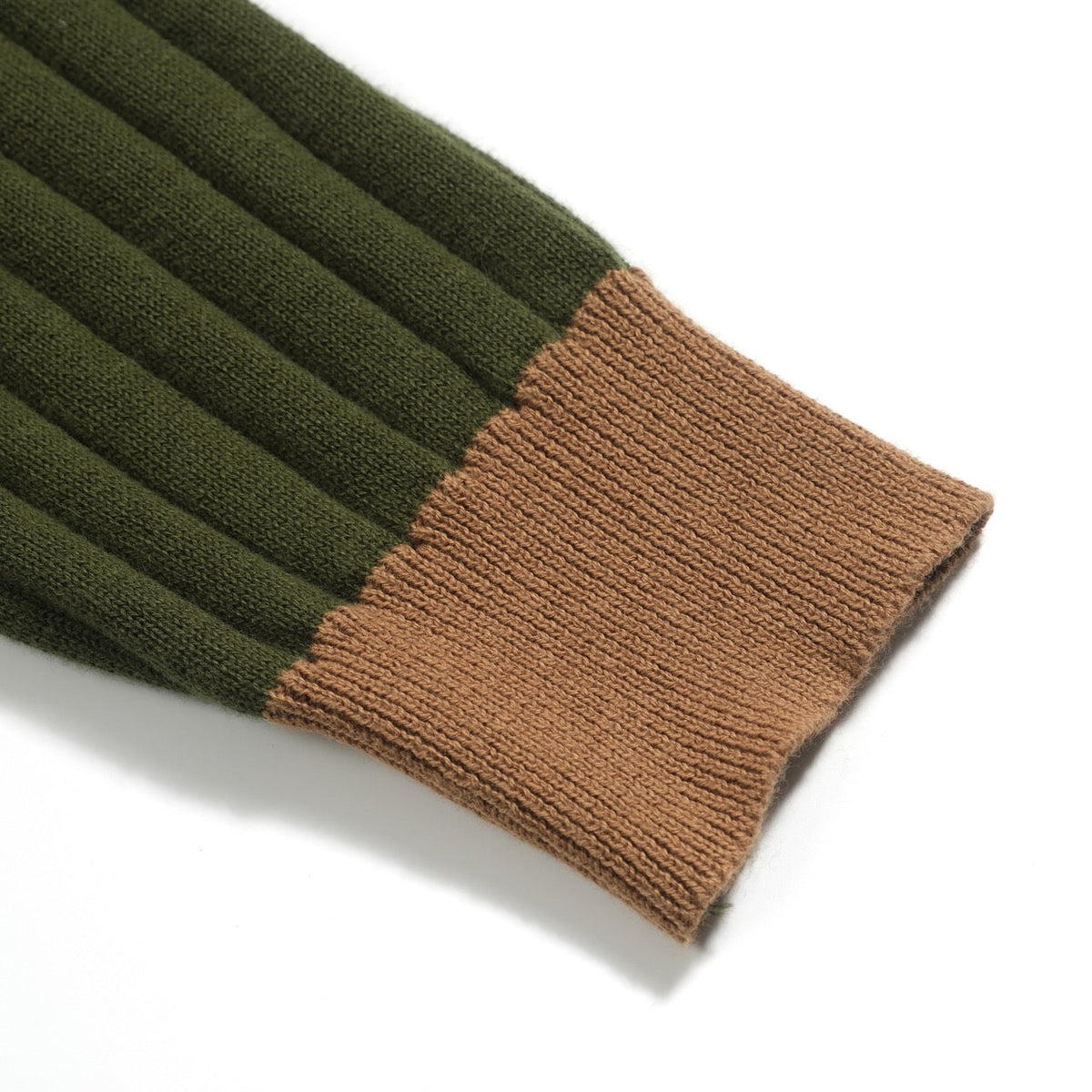 Pull vintage vert à col V en maille nid d'abeille pour homme