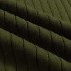Pull vintage vert à col V en maille nid d'abeille pour homme