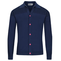 Pull Gilet Rétro en Tricot à Rayures Bleu Pit pour Homme