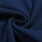 Pull Gilet Rétro en Tricot à Rayures Bleu Pit pour Homme