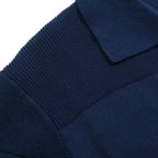 Pull Gilet Rétro en Tricot à Rayures Bleu Pit pour Homme