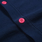 Pull Gilet Rétro en Tricot à Rayures Bleu Pit pour Homme