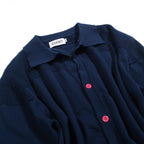 Pull Gilet Rétro en Tricot à Rayures Bleu Pit pour Homme