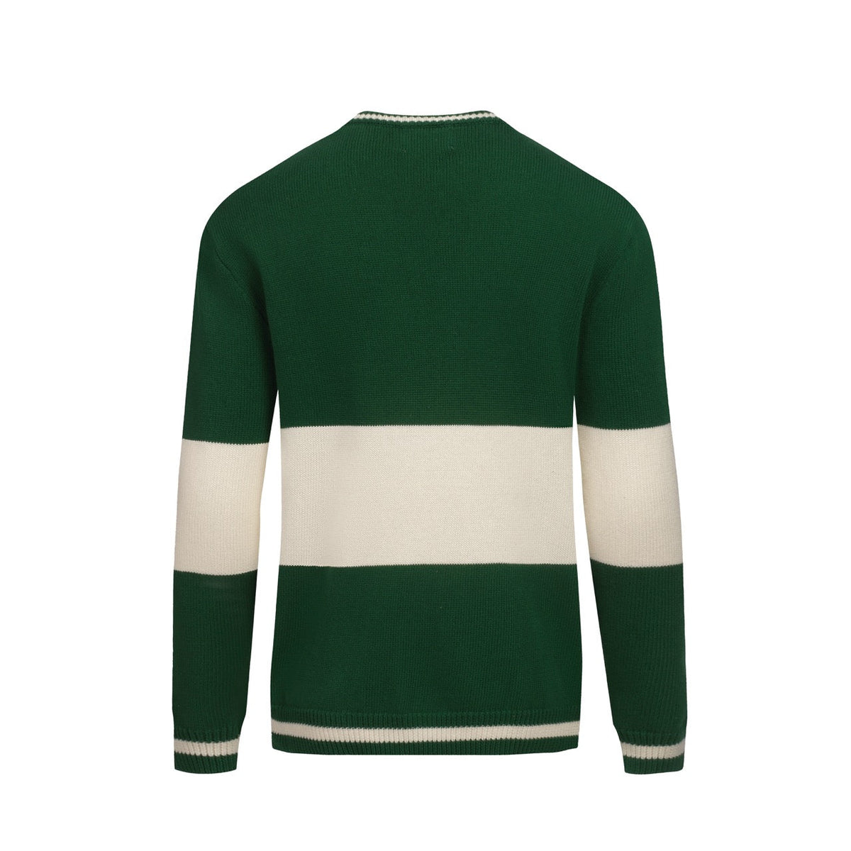 Vintage Green Dog Jacquard Knit Sweater for Men