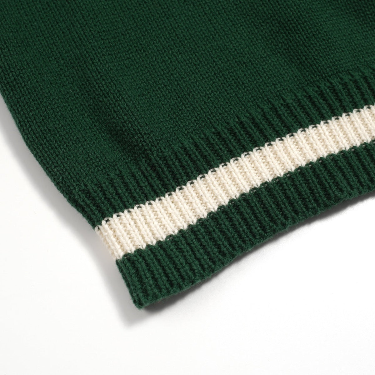Vintage Green Dog Jacquard Knit Sweater for Men