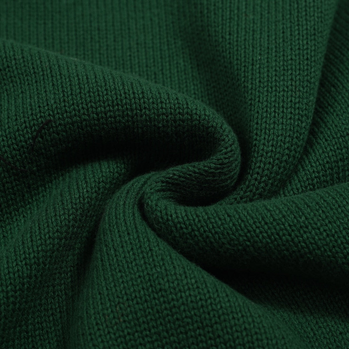 Vintage Green Dog Jacquard Knit Sweater for Men