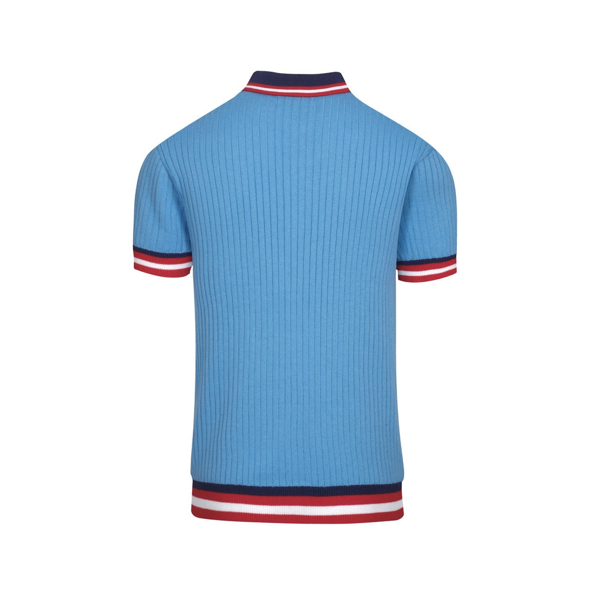 Pull en tricot vintage bleu pour homme, style années 60