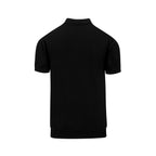 Pull en tricot noir pour homme avec col en V et empiècements jacquard