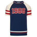 Vintage 1966 T-shirt en tricot bleu foncé pour homme