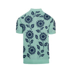 Cardigan vintage à fleurs en maille jacquard vert menthe clair pour homme