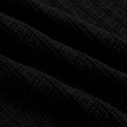 Cardigan vintage noir en maille pour homme avec broderie rose en mesh