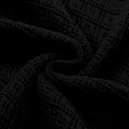 Cardigan vintage noir en maille pour homme avec broderie rose en mesh