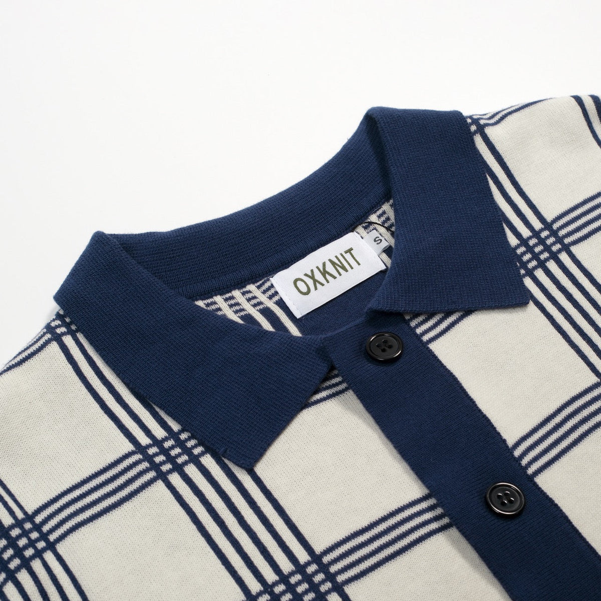 Cardigan vintage en jacquard à rayures bleu foncé pour homme