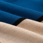 Polo rétro en tricot jacquard géométrique abricot pour homme