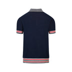 Pull en maille jacquard rose vintage à motif pied-de-poule pour homme