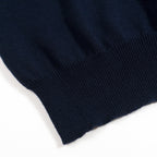 Cardigan Vintage Bleu Foncé pour Homme avec Broderie Planète