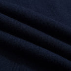 Cardigan Vintage Bleu Foncé pour Homme avec Broderie Planète
