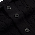 Vintage Noir en Maille pour Homme avec Cœur Brodé