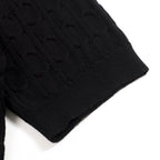 Vintage Noir en Maille pour Homme avec Cœur Brodé