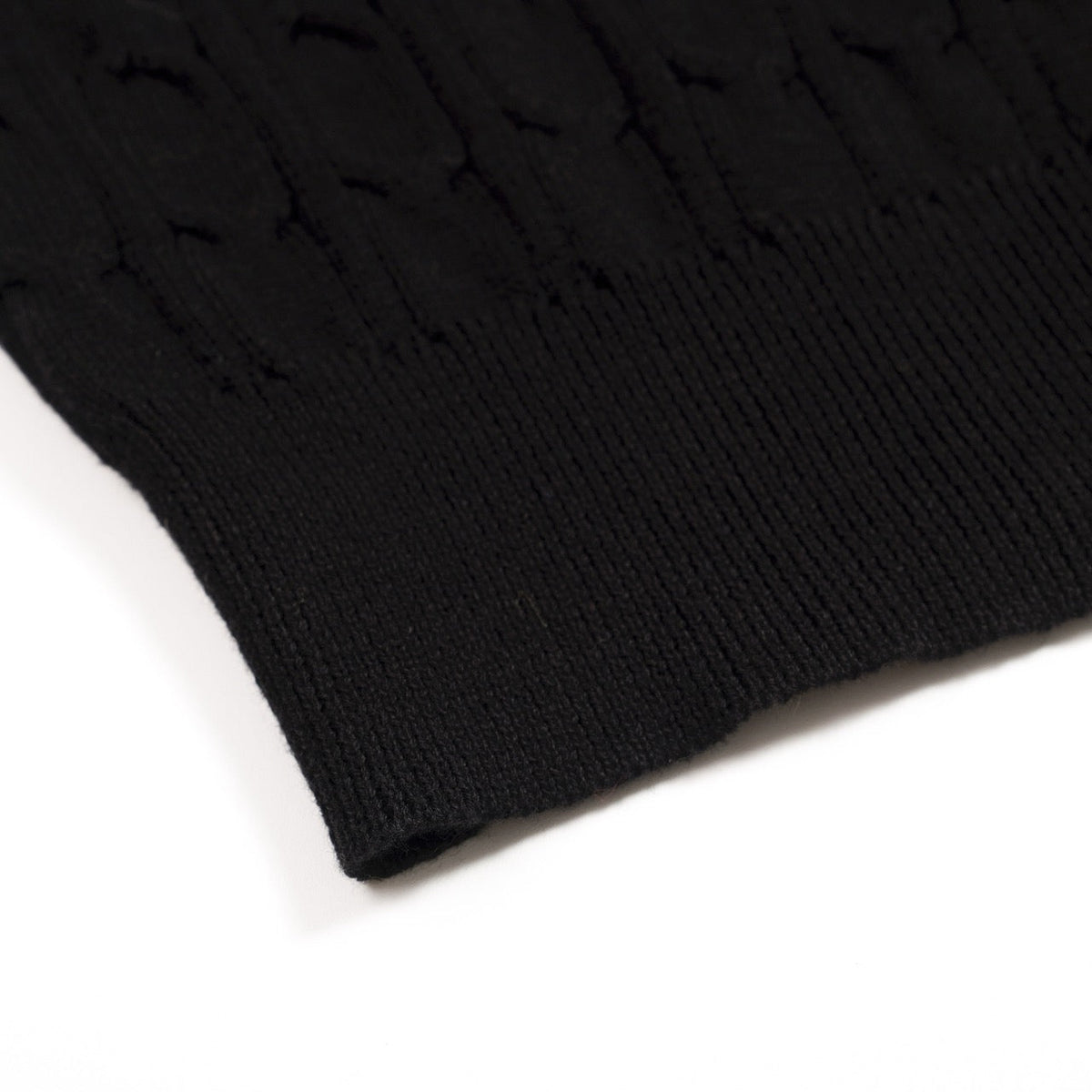 Vintage Noir en Maille pour Homme avec Cœur Brodé