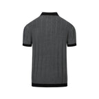 Pull en maille grise rétro minimaliste pour homme avec cœur brodé