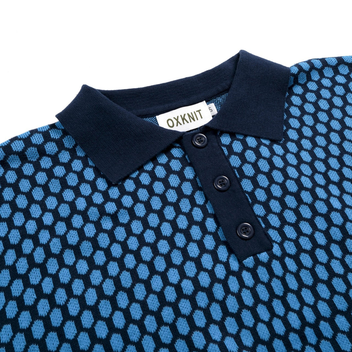 Pull en tricot bleu à carreaux rétro pour homme