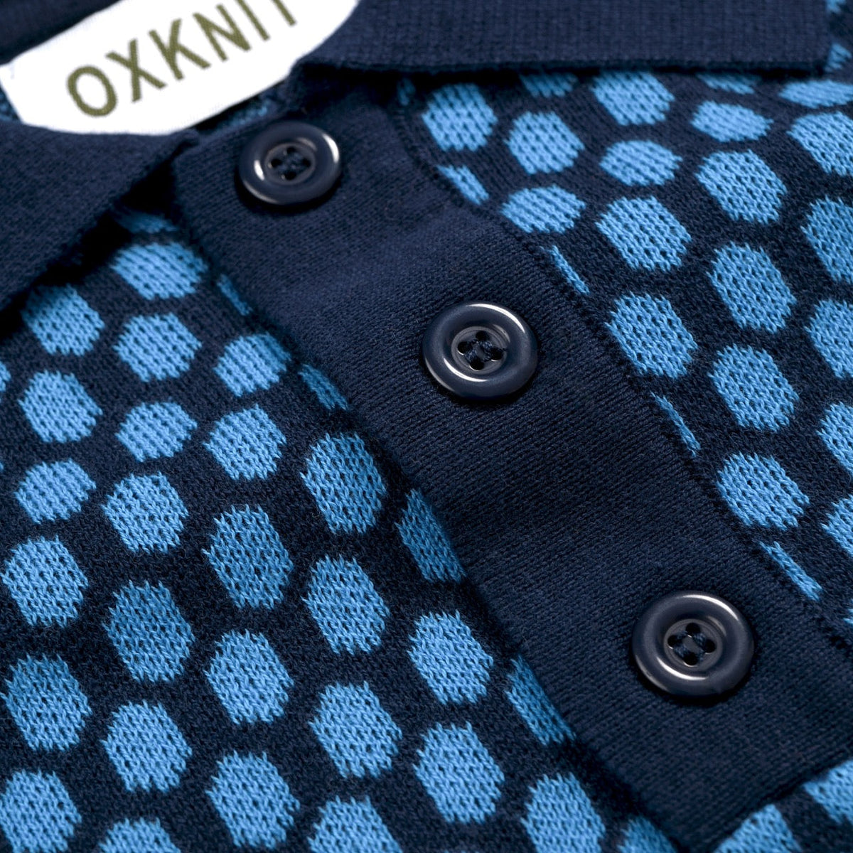 Pull en tricot bleu à carreaux rétro pour homme