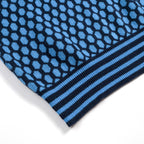 Pull en tricot bleu à carreaux rétro pour homme