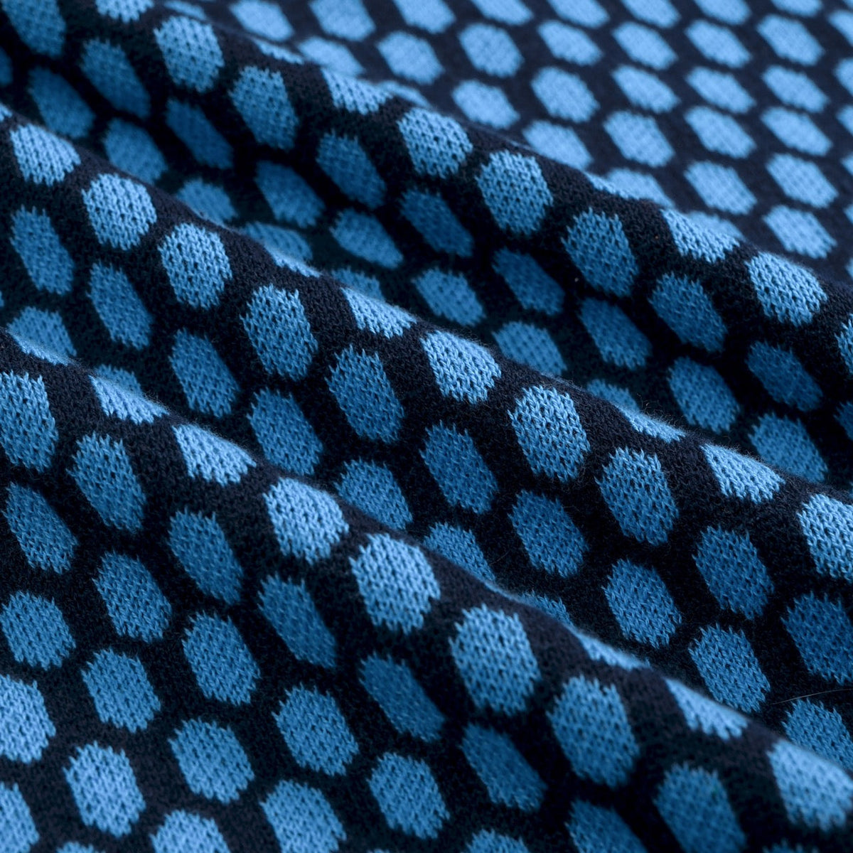 Pull en tricot bleu à carreaux rétro pour homme