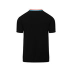 T-shirt noir classique en tricot pour homme avec broderie d'avion vintage