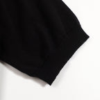 T-shirt noir classique en tricot pour homme avec broderie d'avion vintage