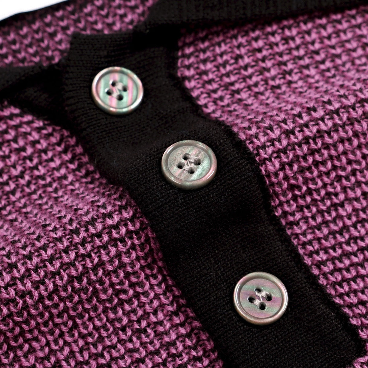 Pull en maille jacquard à motifs rétro violets pour homme