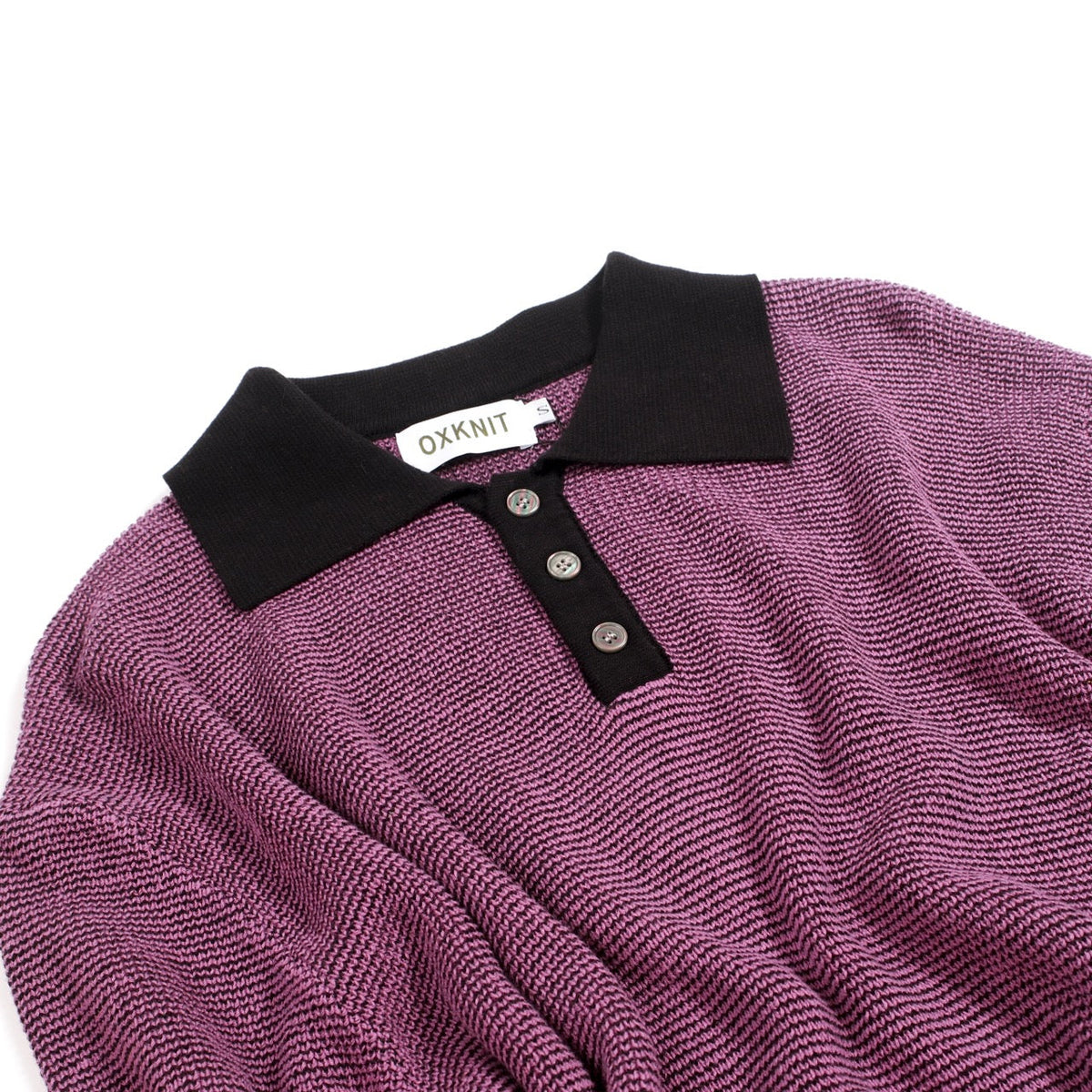 Pull en maille jacquard à motifs rétro violets pour homme
