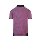 Pull en maille jacquard à motifs rétro violets pour homme