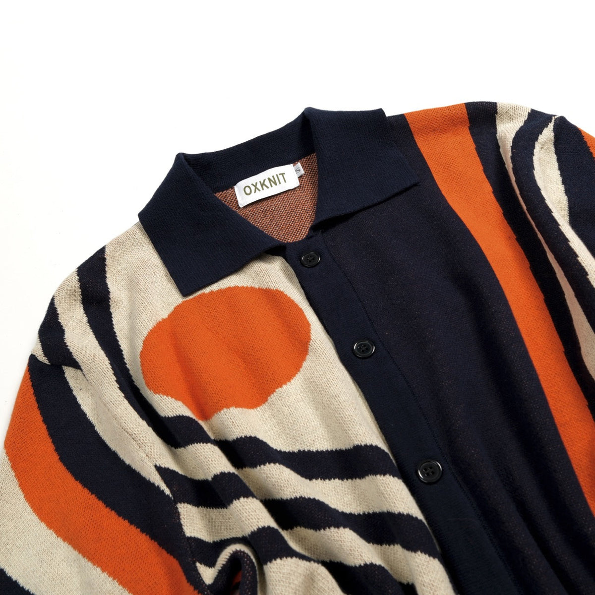 Cardigan rétro multicolore en maille jacquard pour homme des années 60