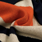 Cardigan rétro multicolore en maille jacquard pour homme des années 60