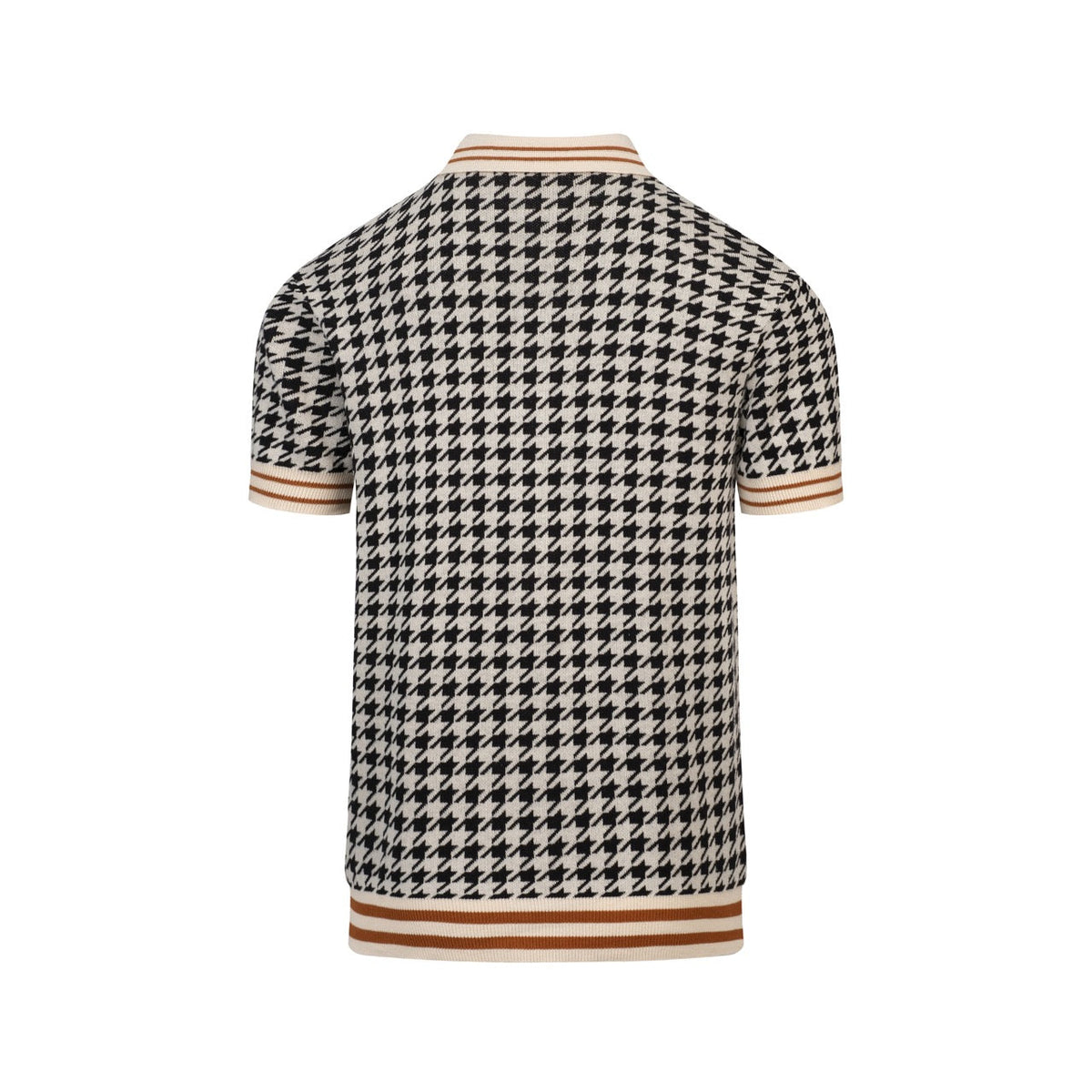 Cardigan vintage noir en maille jacquard à chevrons pour homme