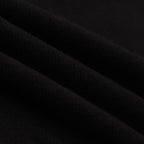 Cardigan noir pour homme en maille avec broderie florale et bords rayés