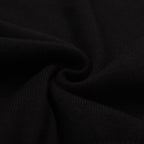 Cardigan noir pour homme en maille avec broderie florale et bords rayés