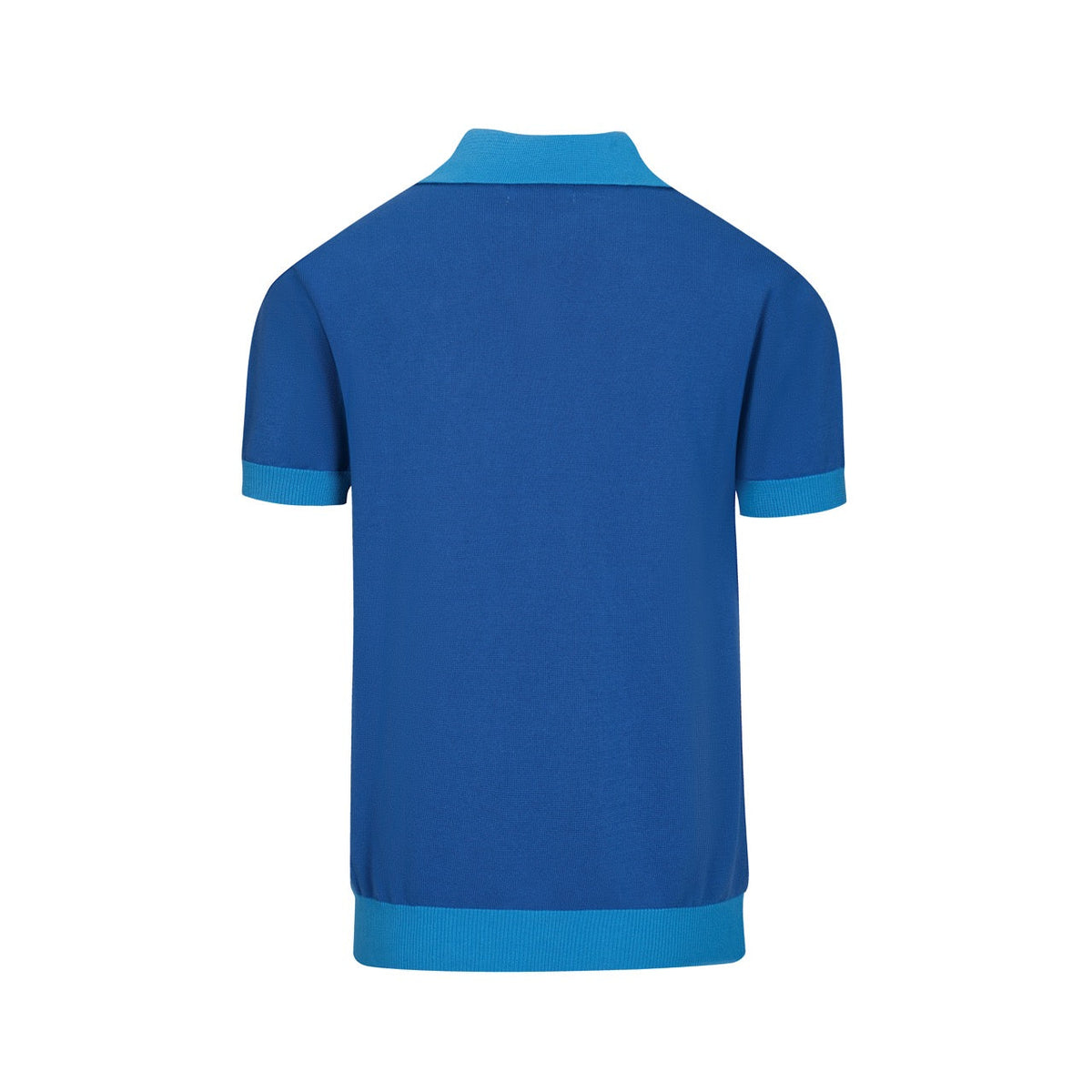 Pull Vintage Bleu pour Homme à Col en V, Tricoté avec Broderie Animale