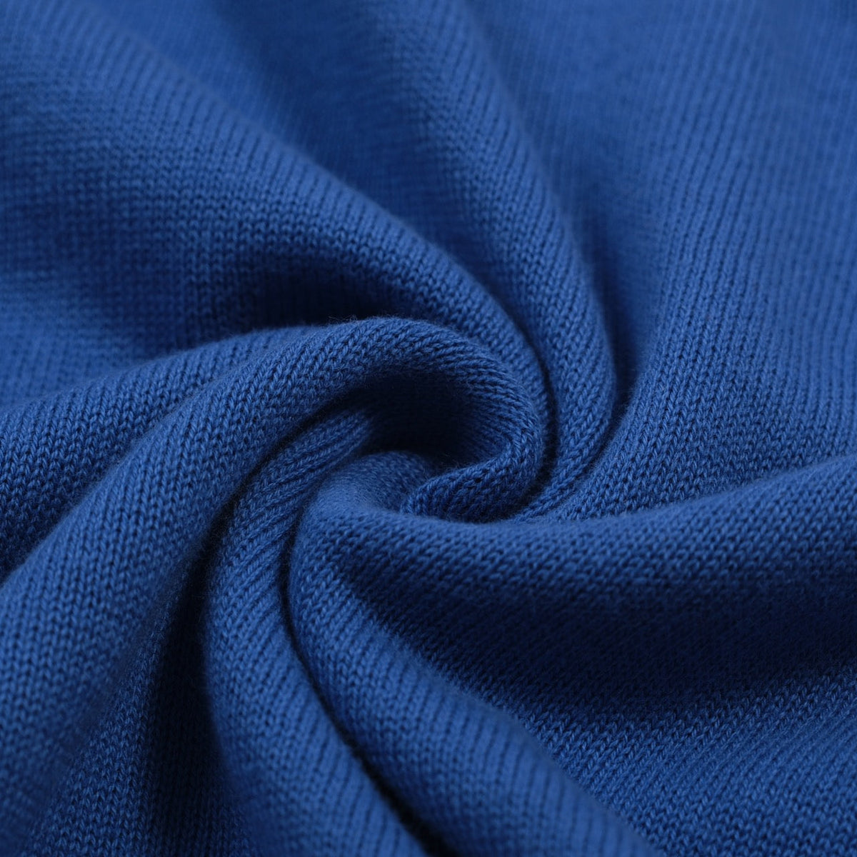 Pull Vintage Bleu pour Homme à Col en V, Tricoté avec Broderie Animale