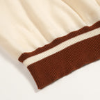Pull en maille jacquard abricot pour homme avec motif de teckel amusant
