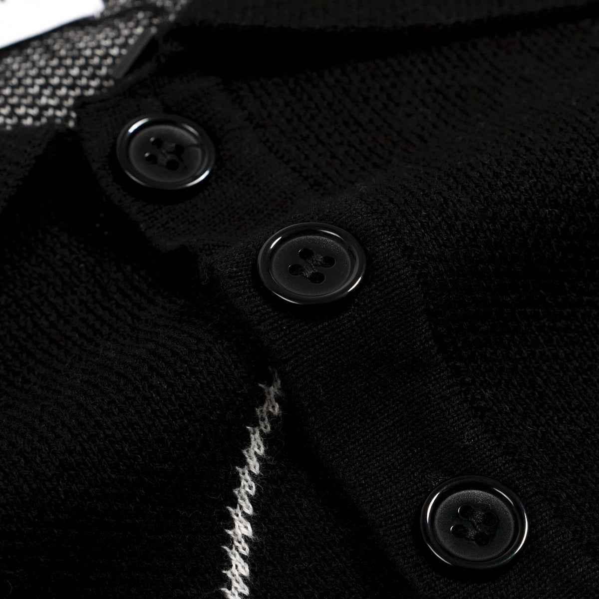 Pull en maille jacquard noir à rayures diagonales rétro pour homme
