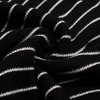 Pull en maille jacquard noir à rayures diagonales rétro pour homme