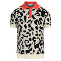 Pull en tricot rétro italien beige pour homme, style vacances