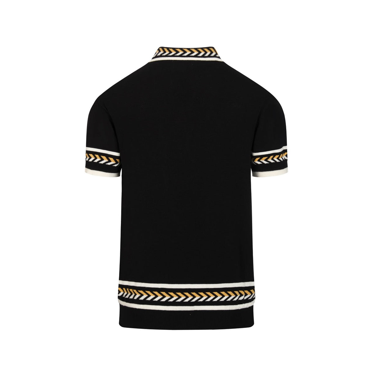 Pull en maille noire pour homme avec broderie d'abeille vintage italienne
