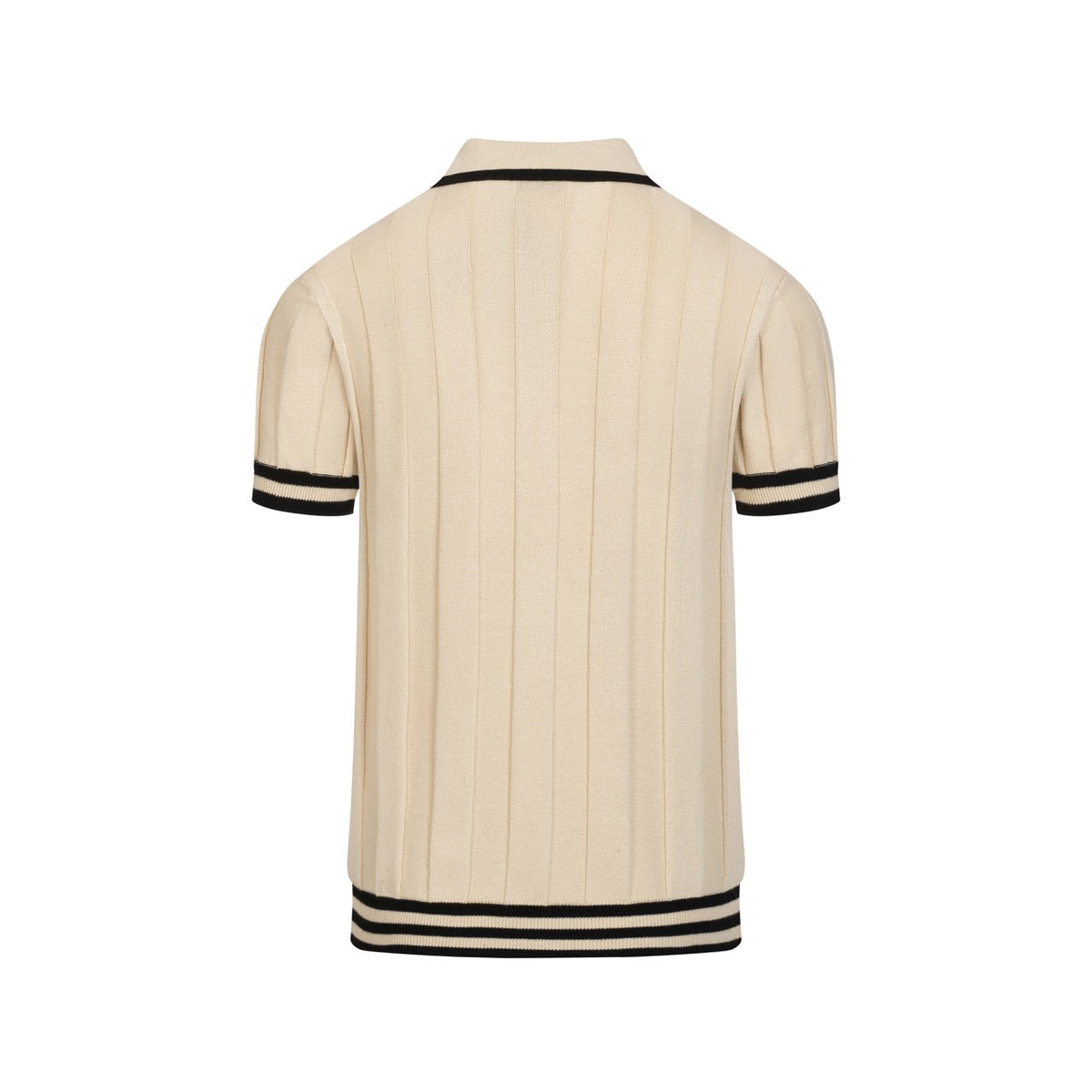 Polo décontracté pour homme style années 70 en abricot - Old Money