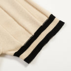 Polo décontracté pour homme style années 70 en abricot - Old Money
