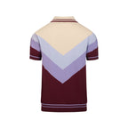 Polo décontracté pour homme à motifs colorés inspirés des années 70