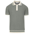 Pull en maille verte minimaliste style années 70 pour homme